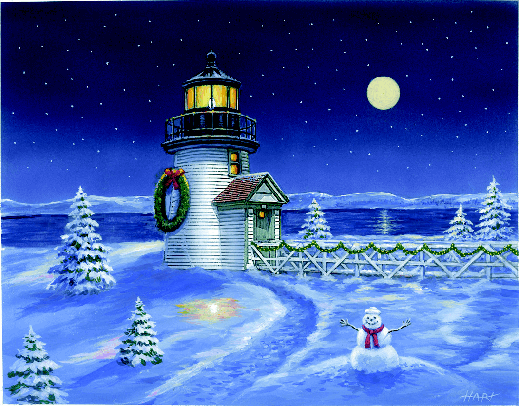 Lighthouse & Snowman