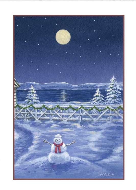 Moonlit Snowman
